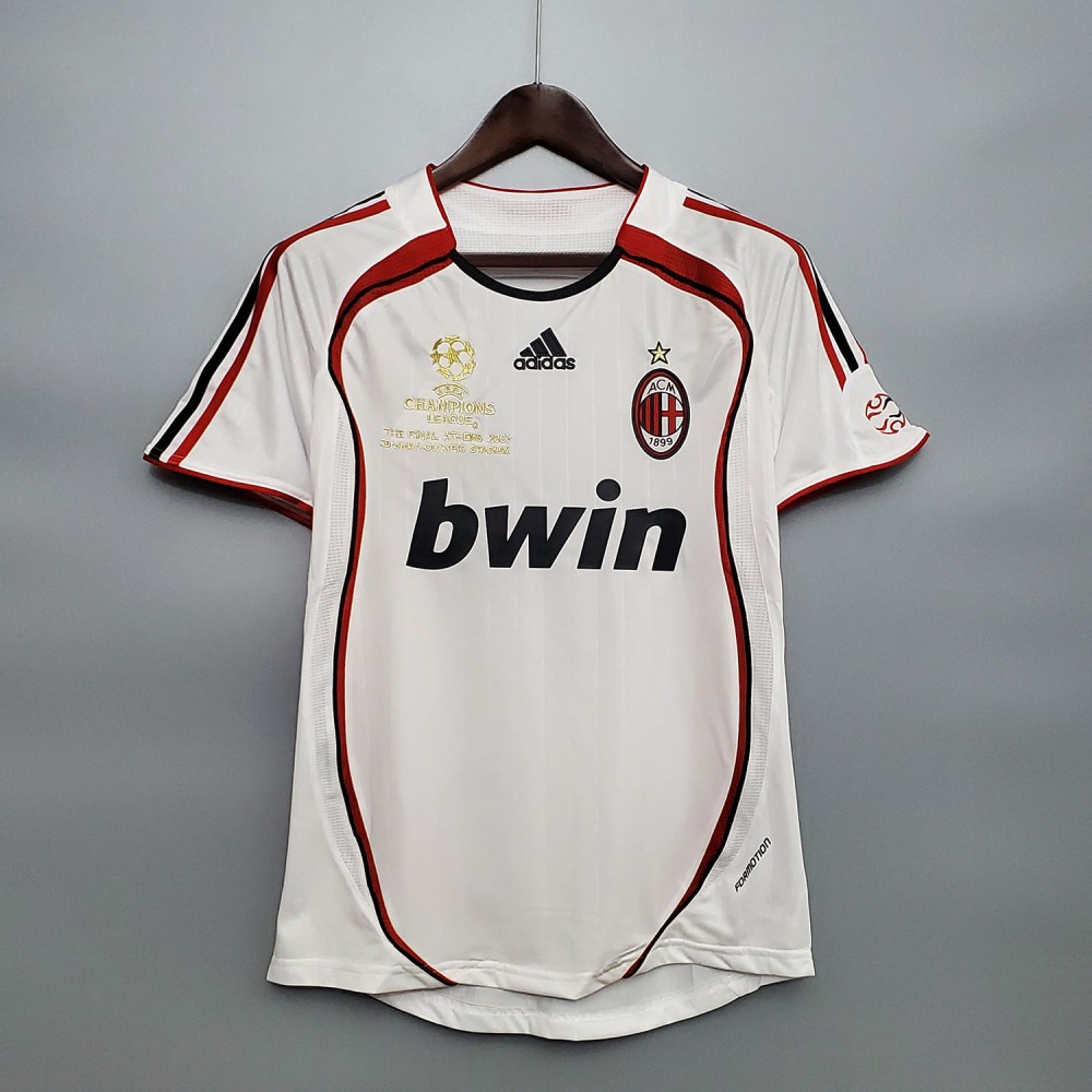 AC MILAN 2006 2007 UCL FINAL AWAY FOOTBALL SHIRT