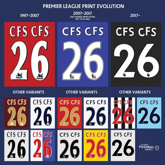 EPL name and number sets